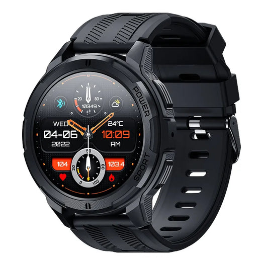 New C25 talk smart watch 1.43 inch AMOLED screen 466*466 heart rate blood pressure multi-sport watch