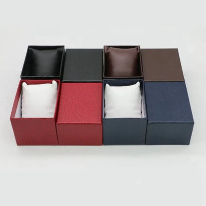 Fashion litchi grain paper box watch box heaven and earth cover jewelry bracelet display gift packaging storage box printable LOGO