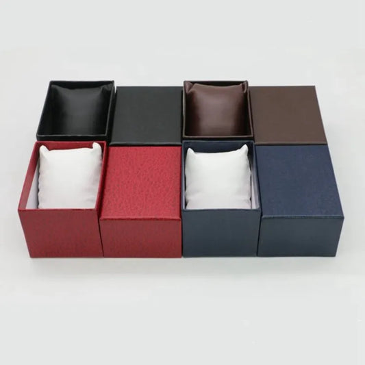 Fashion litchi grain paper box watch box heaven and earth cover jewelry bracelet display gift packaging storage box printable LOGO