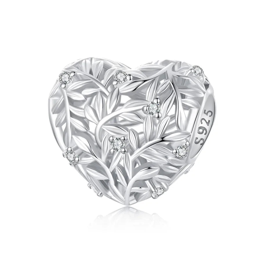1 Piece 925 Sterling Silver Heart Shape Jewelry Accessories