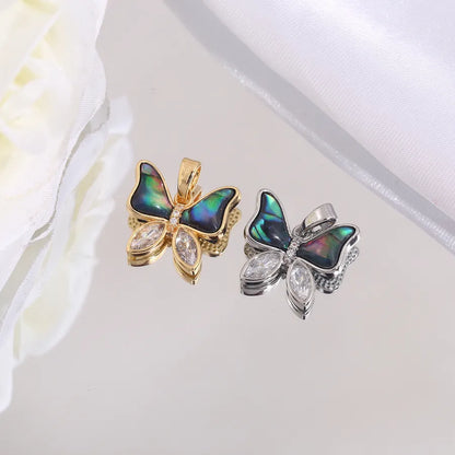 1 Piece 14 * 15mm Copper Heart Shape Rose Flower Pendant Jewelry Accessories