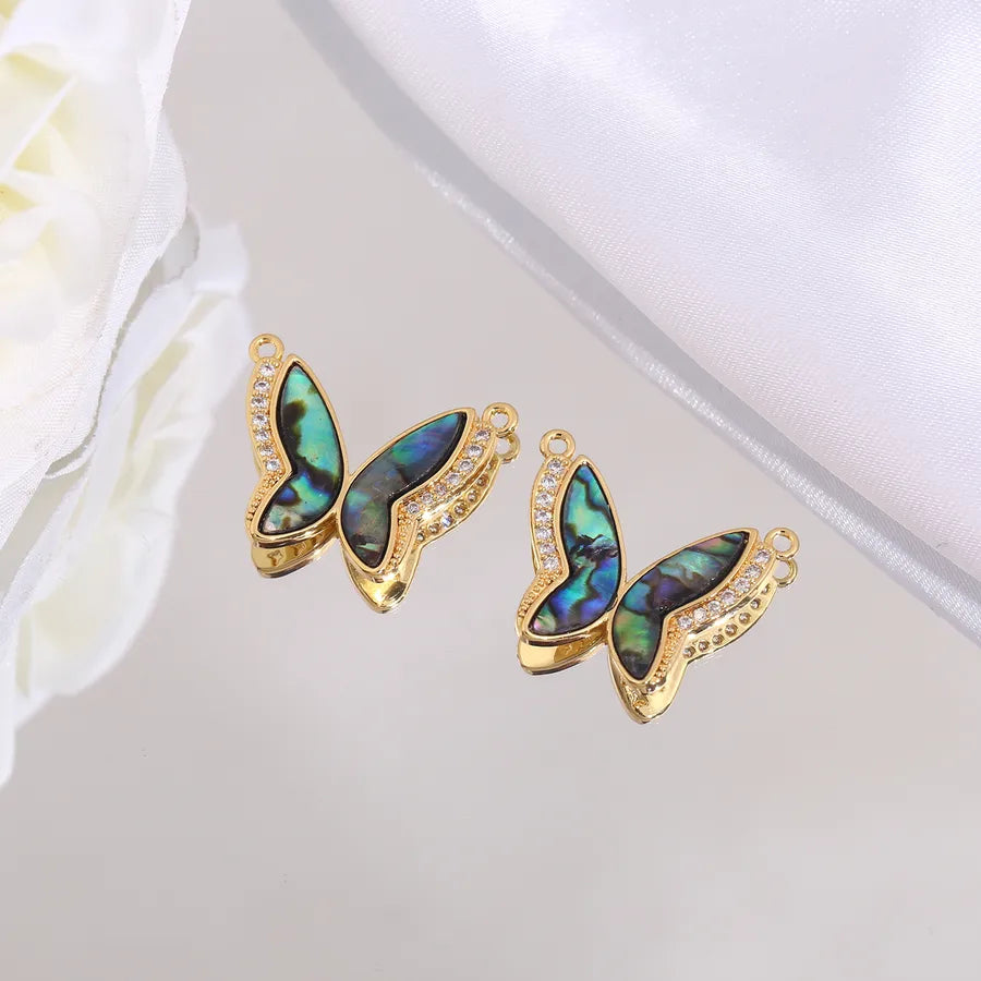 1 Piece 14 * 15mm Copper Heart Shape Rose Flower Pendant Jewelry Accessories