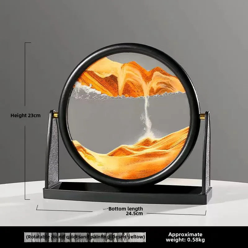 Creative  ornaments liquid decompression quicksand painting office desktop living room bedside table decorations birthday gift