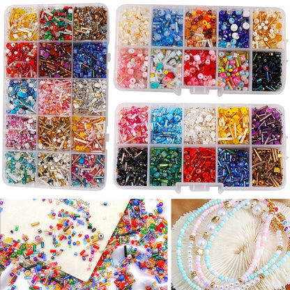 1 Box Glass Solid Color Beads
