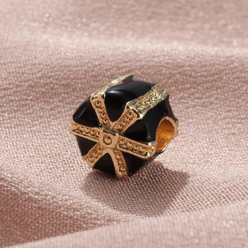 1 Piece 1*1*0.9cm Alloy Box Gift Box Beads