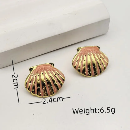 1 Pair Elegant Classical Cute Shell 304 Stainless Steel Butterfly Backs Ear Studs