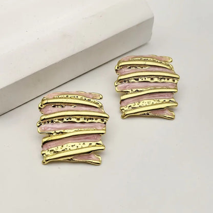 1 Pair Elegant Classical Retro Irregular 304 Stainless Steel Ear Studs