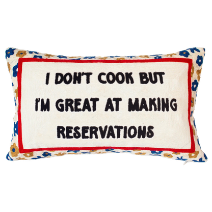 I Don't Cook Needlepoint Cushion