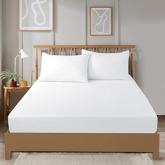 Plain Dye Luxurious Super Soft Fitted Sheets Easy Care Bed Linen Sets Multiple Colours Single Double King 3/4 Sizes by OLIVIA ROCCO