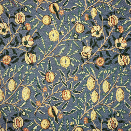 Pomegranate Blue Tapestry Jacquard Fabric