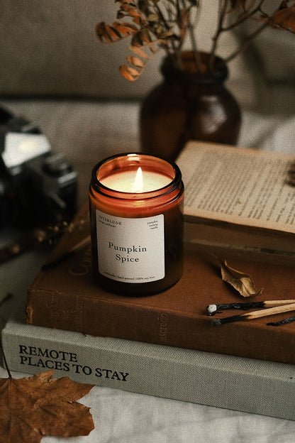Pumpkin Spice Scented Candle With Lid