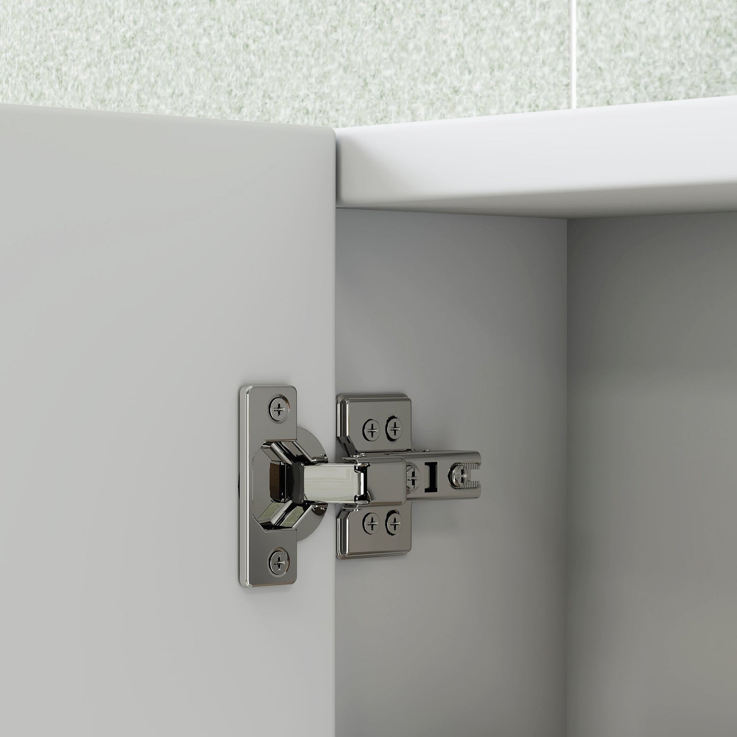 HOMCOM Three-Mirror Bathroom Storage Cabinet - White