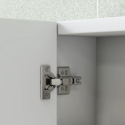 HOMCOM Three-Mirror Bathroom Storage Cabinet - White
