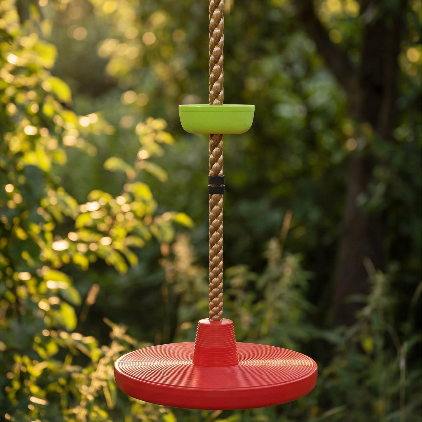 AIYAPLAY Climbing Rope, Kids Tree Swing Kit with Platforms and Disc Swings Seat, Obstacle Course Kids for Garden, Red