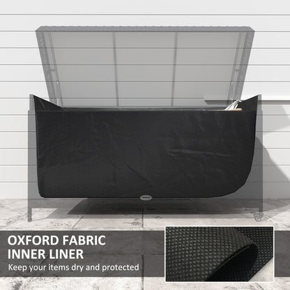 Outsunny 627 L Rattan Storage Box - Dark Grey