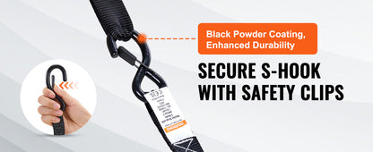 SucceBuy 4pcs Trailer Ratchet Tie Down Straps with Padded Handles Hook Brake Binding Belt for Moving Securing Cargo Motorcycle
