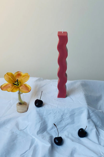 Wavy Pillar Candle