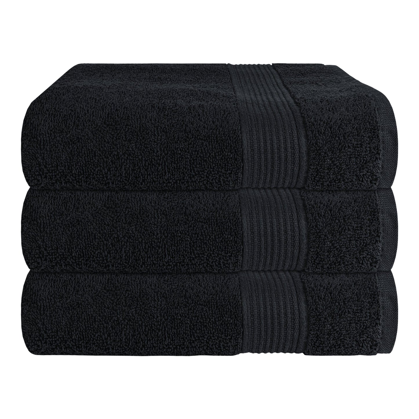 Rhodes Towel Black 100% Cotton Hotel Quality Soft Super Absorbent Hand Bath Towels, Sheets & Face Cloths by OLIVIA ROCCO