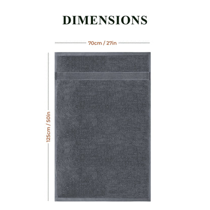 Rhodes Towel Grey 100% Cotton Hotel Quality Soft Super Absorbent Hand Bath Towels, Sheets & Face Cloths by OLIVIA ROCCO