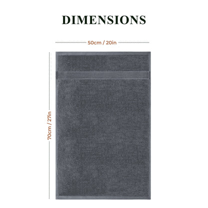 Rhodes Towel Grey 100% Cotton Hotel Quality Soft Super Absorbent Hand Bath Towels, Sheets & Face Cloths by OLIVIA ROCCO