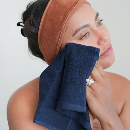 Rhodes Towel Royal Blue 100% Cotton Hotel Quality Soft Super Absorbent Hand Bath Towels, Sheets & Face Cloths by OLIVIA ROCCO