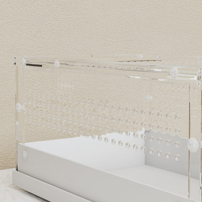 PawHut Acrylic Reptile Terrarium with Top Sliding Door, Vents,  for Snake, Frog, Spider, Gecko, Tarantula, 30 x 20 x 15 cm