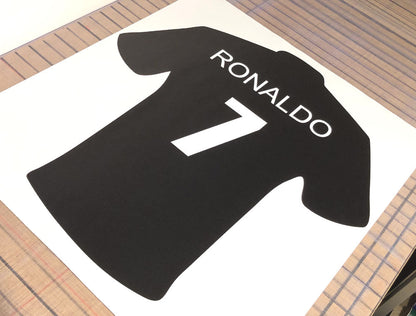 Personalised Football Shirt Wall Sticker – Custom Name & Number Kids Wall Decor