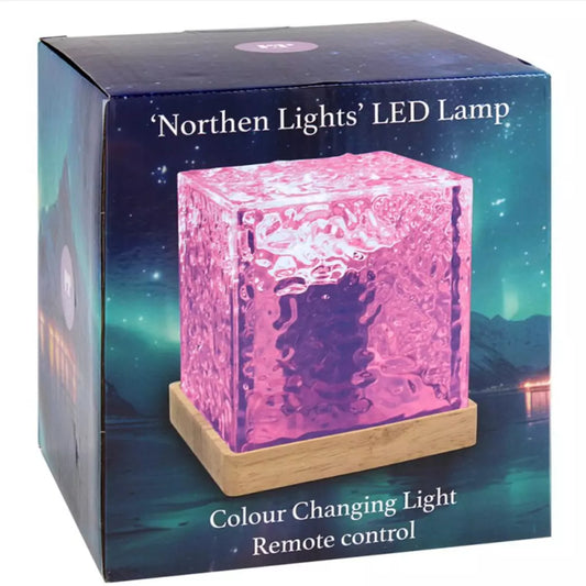 Northern Lights LED Lamp Colour Change Cube Remote Control Effects USB 13cm