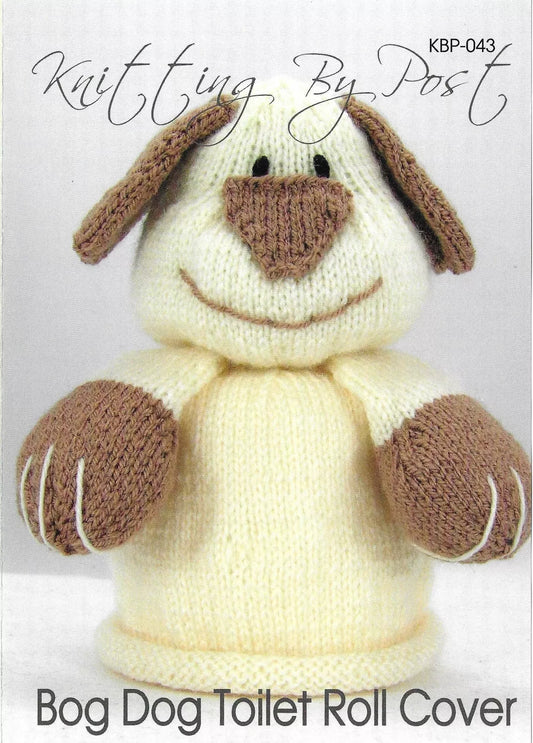 Knitting Pattern Bog Dog Toilet Roll Cover - UK Knitting Pattern from Knitting by Post