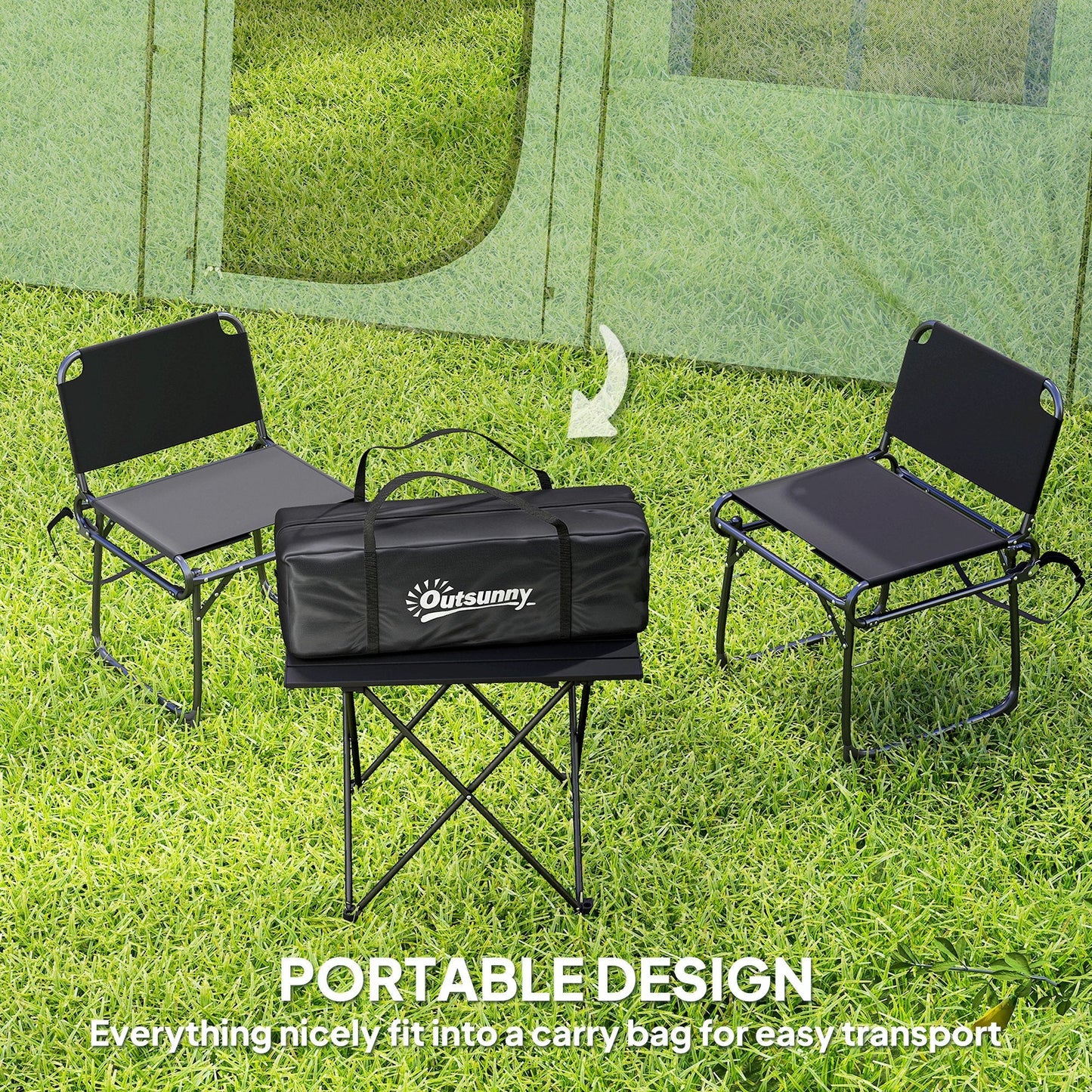 Outsunny 3-4 Man Tunnel Tent, Family Camping Tent with Porch, Bedroom and Living Area, Sewn in Groundsheet, 3000mm Waterproof, Portable with Bag for Hiking, Festival, Backpacking, Green