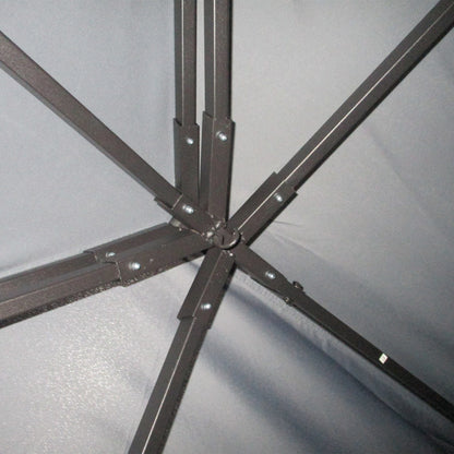 Outsunny 3 x 4m Aluminium Garden\'c2\'a0Gazebo, Marquee Canopy Shelter Pavilion Party Tent with Nets and Curtains for Garden and Deck, Dark Grey