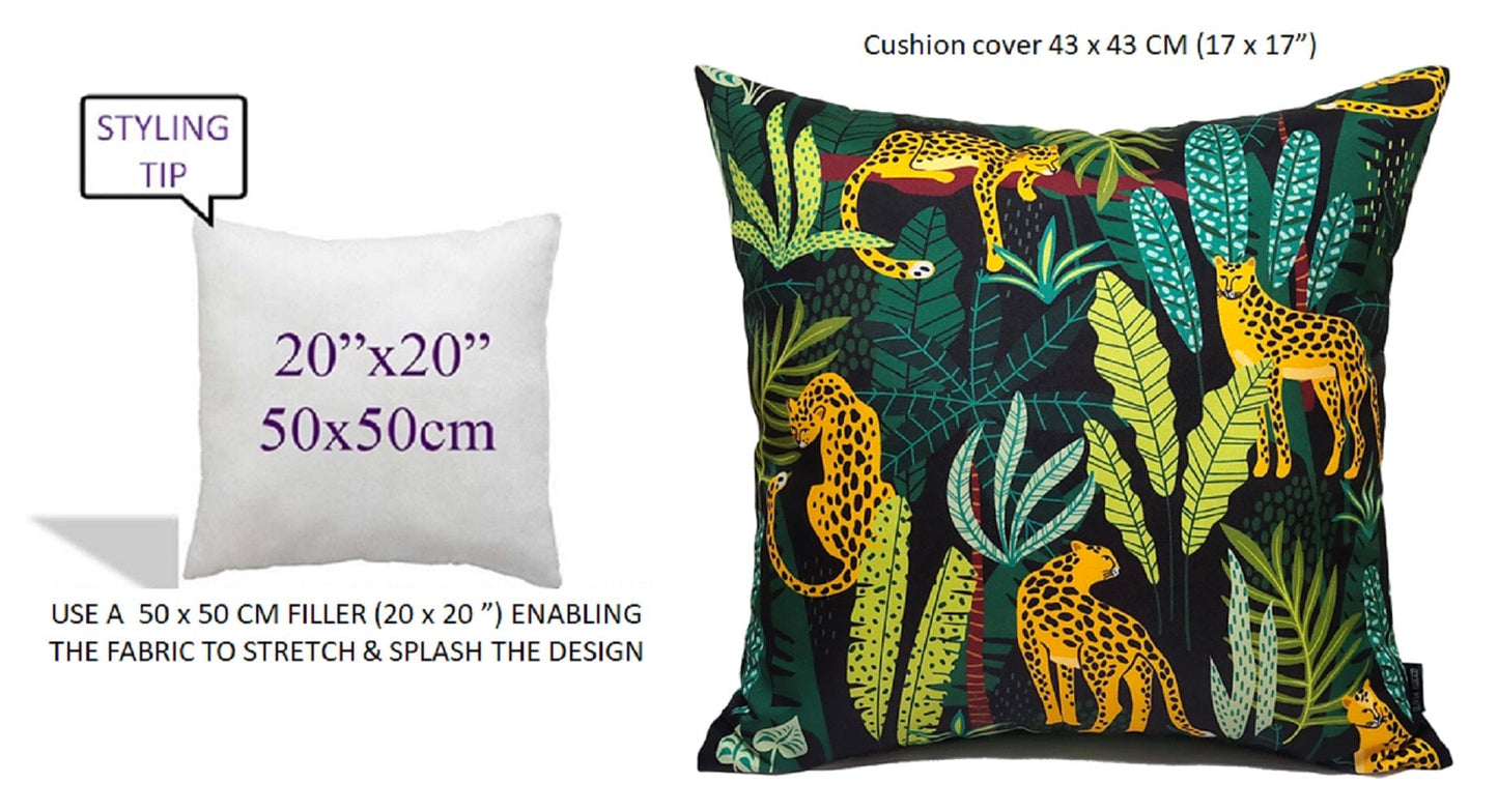 OLIVIA ROCCO Outdoor Cushion Covers 43x43 cm Waterproof And Weather Resistant For Patio Garden Travel Premium Outdoor Decor