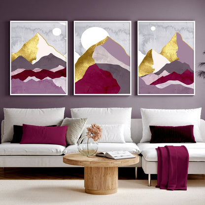 Wall prints living room | set of 3 Scandinavian wall art