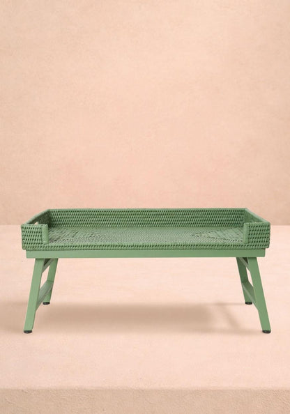 Rattan Breakfast Tray - Green