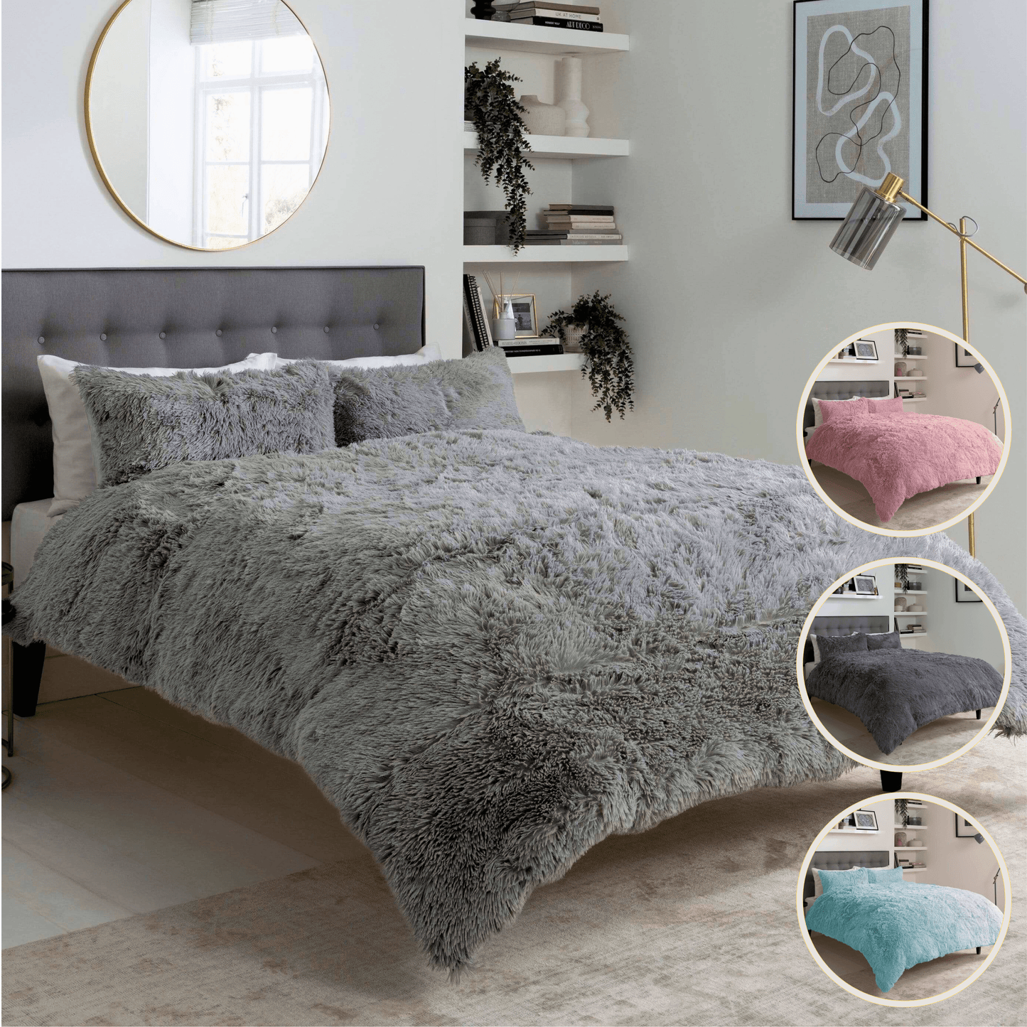 Snuggle & Cuddle Faux Fur Duvet Set for Winter Comfort Extra Soft Long Pile Bedding Available in Multiple Sizes and Elegant Colours by OLIVIA ROCCO