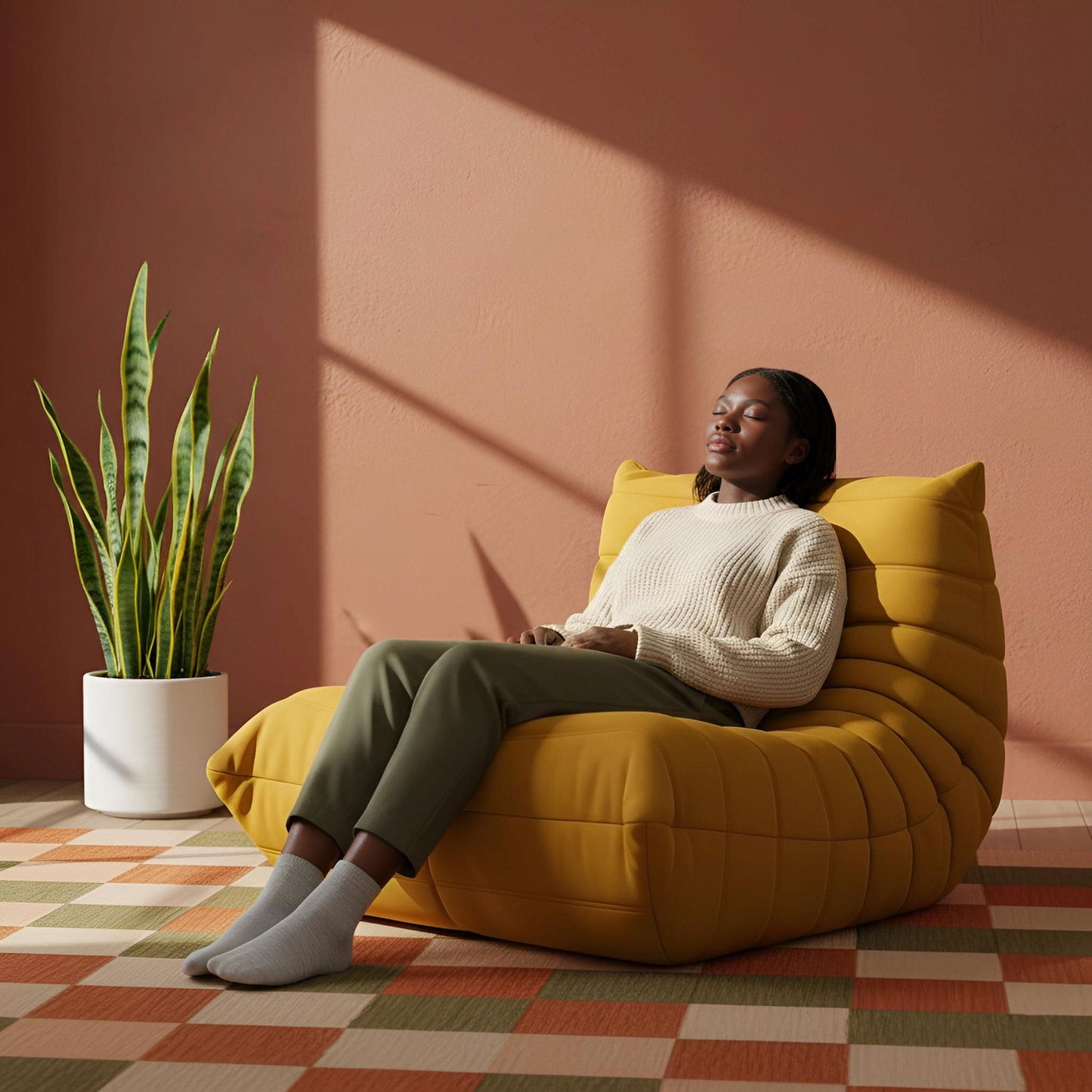 Luxe Caterpillar Lounger – The Ultimate Ergonomic Statement Chair