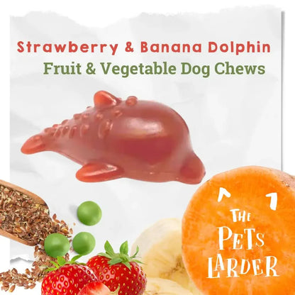 Strawberry & Banana Dolphin Vegetable Chew For Dogs