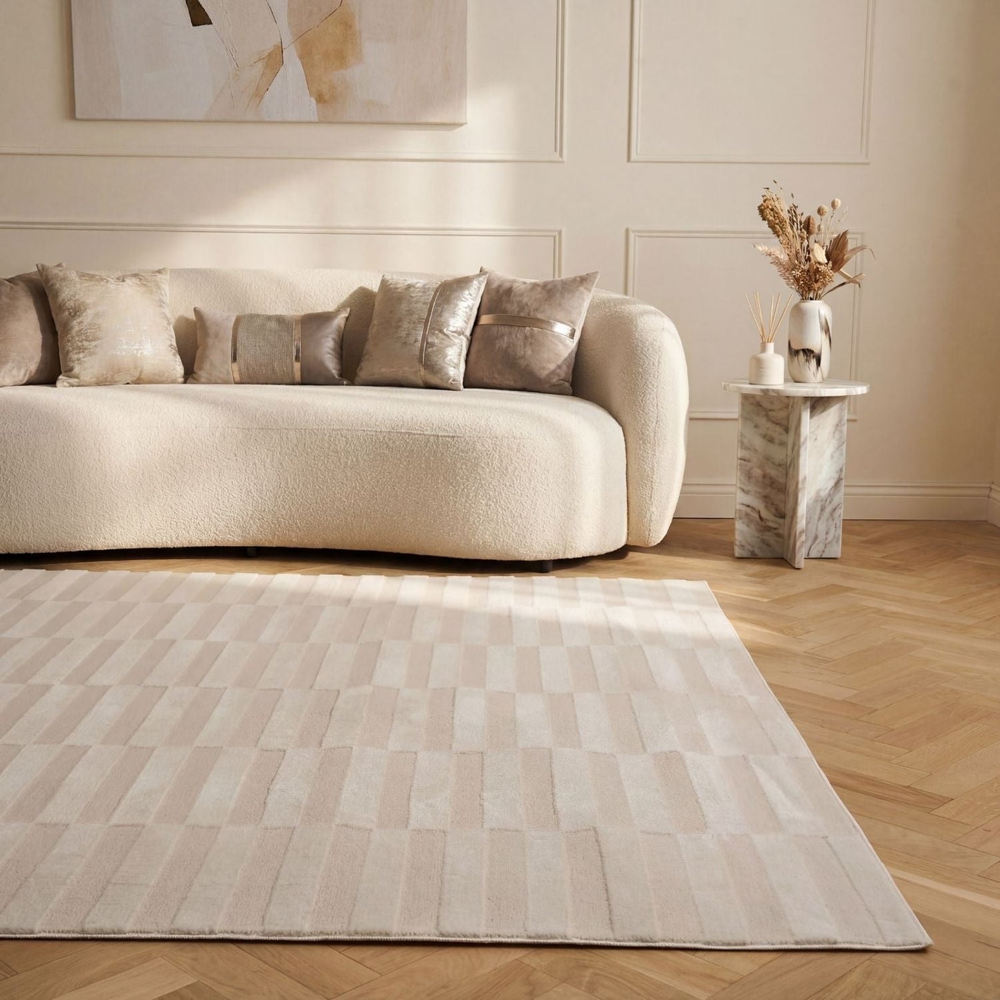 Loft Striped Cream Rug