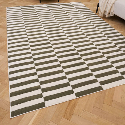 Loft Striped Green Rug
