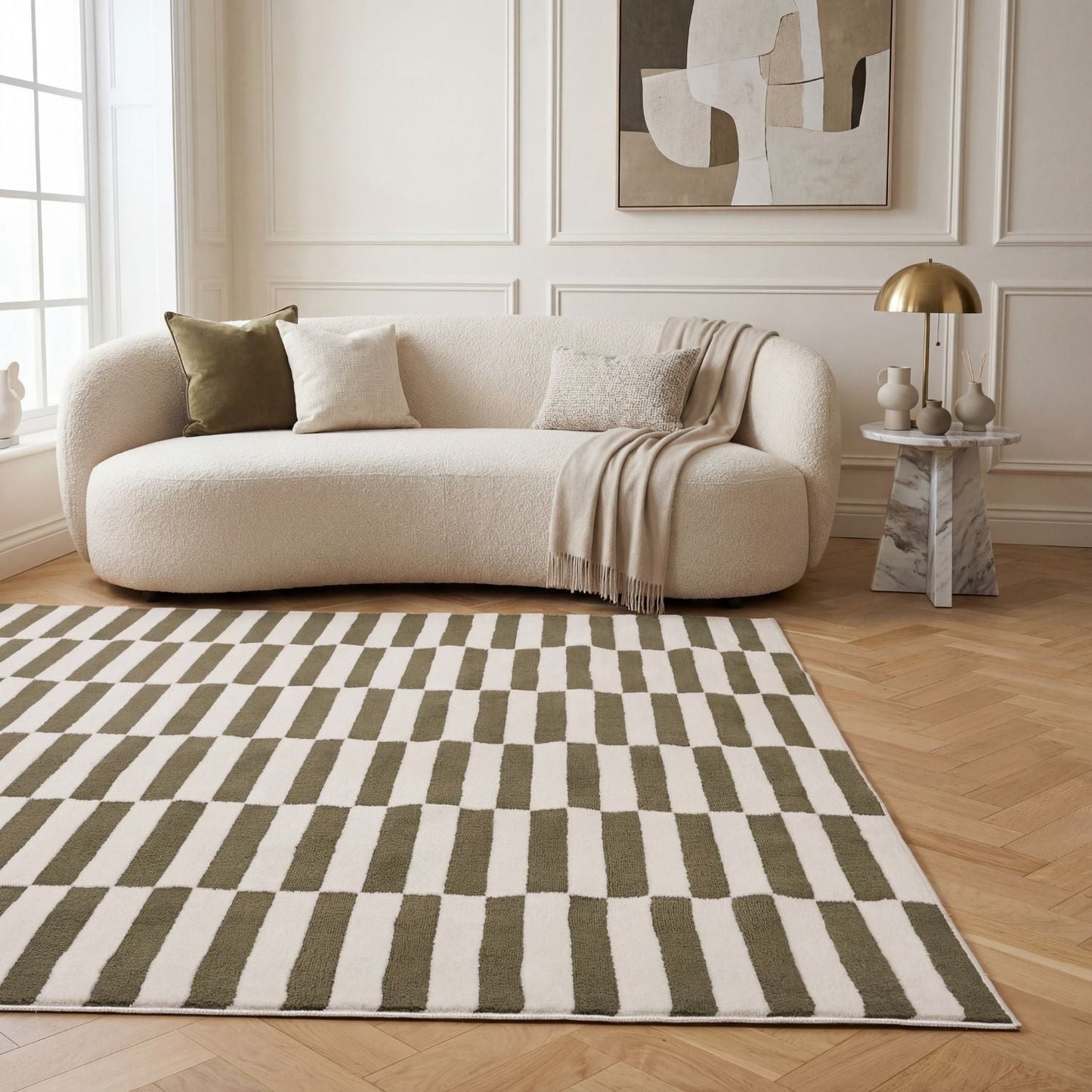 Loft Striped Green Rug