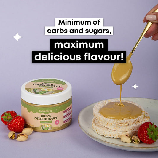 Peanut spread with pistachio flavour LOW CARB 250g