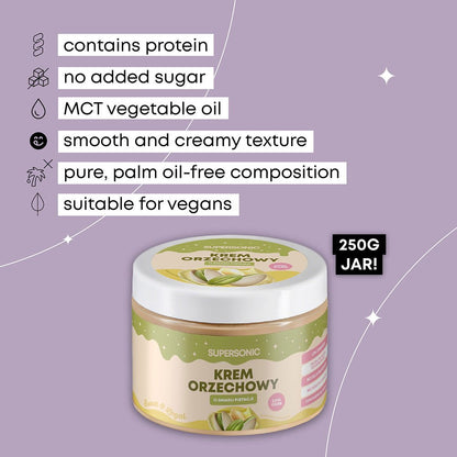 Peanut spread with pistachio flavour LOW CARB 250g
