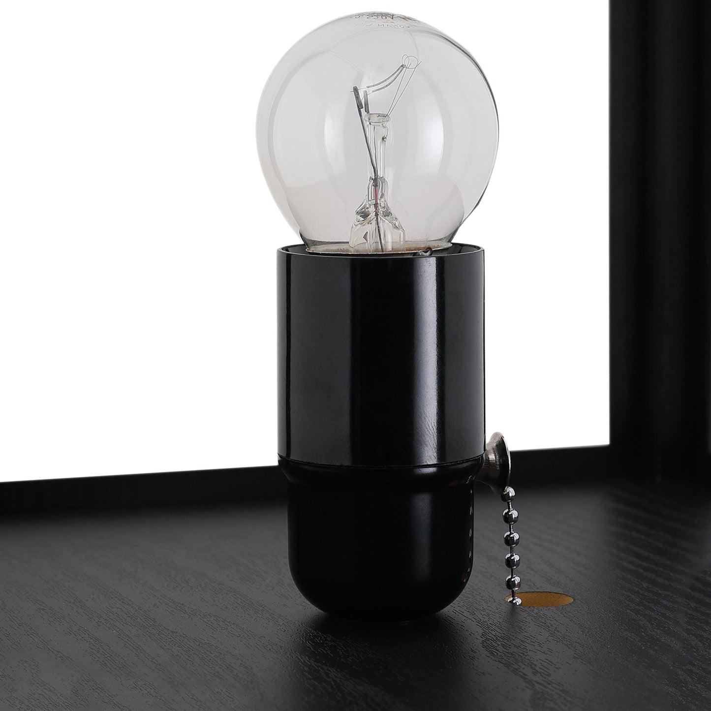 HOMCOM Three-Shelf Standing Lamps Set of 2 - Black