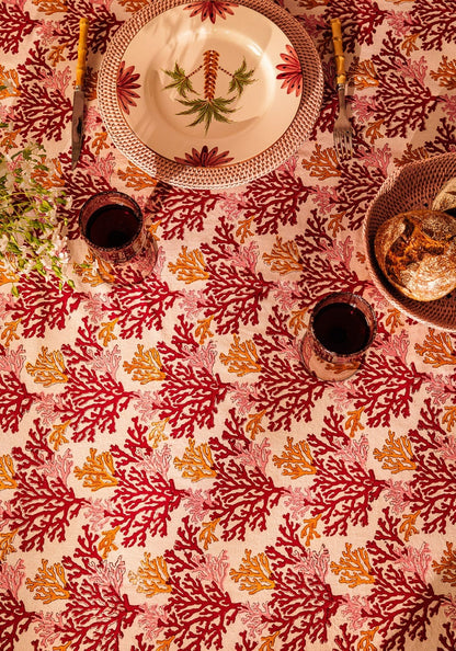 Rose Coral Tablecloth