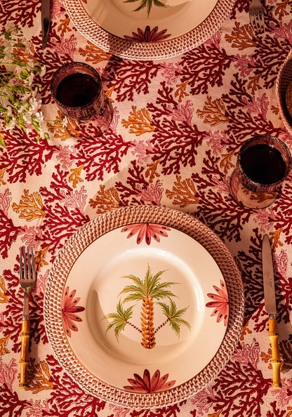 Rose Coral Tablecloth