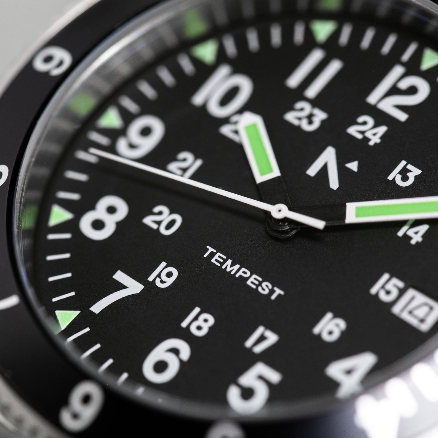 'Tempest' Quartz Navigator Watch (40mm) | Seal Black