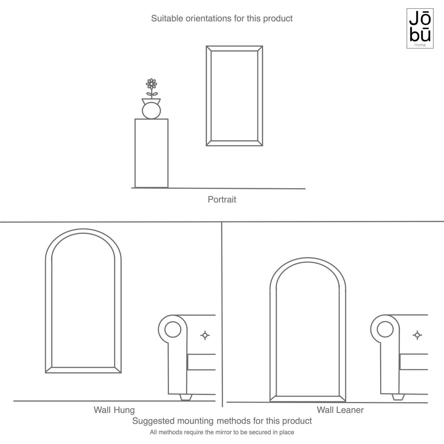 Tomi- Full Length Black Metal Arched Lattice Window Mirror - 200cm x 120cm