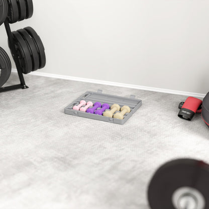 HOMCOM 6Kg Dumbbell Set, Fitness Weight Set for Men and Women, Home Gym Workout, Pink, Purple, Brown