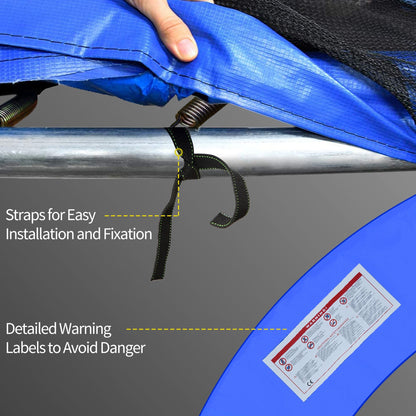 HOMCOM \'ce\'a6244cm Trampoline Pad Pads Replacement Trampoline Accessories Safety Surround Pads Padding - 8ft Blue