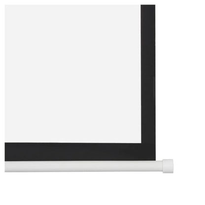 UK Plug, 100 inch 16:9 Aspect Ratio Manual Self-locking Warp Knitted White Plastic Projection Screen, White, with Screw Hooks, Pull-down Projector Screen